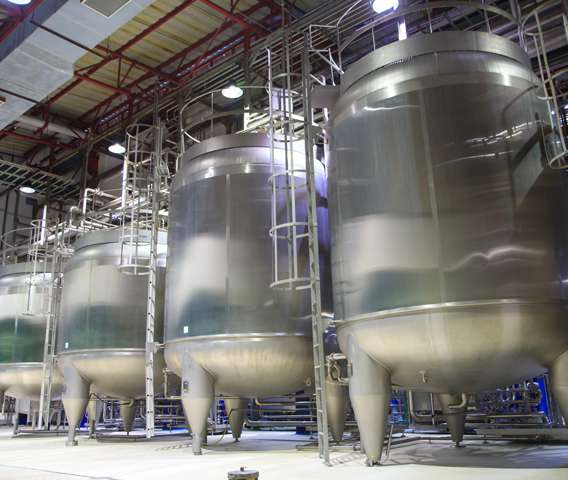Milk steel tanks